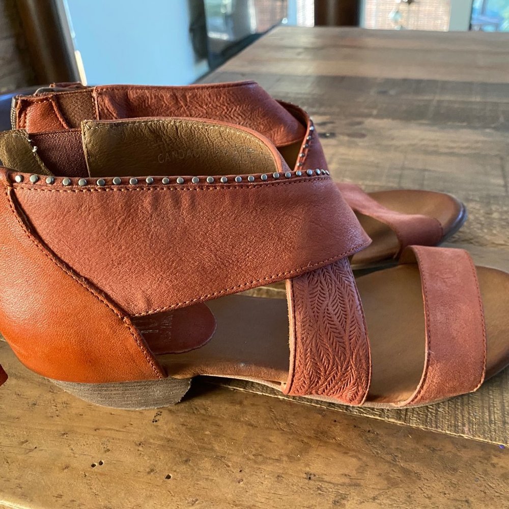Miz Mooz Rust-Color Boho Gladiator Sandals